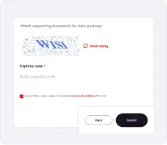 Submit the claim & wait for review